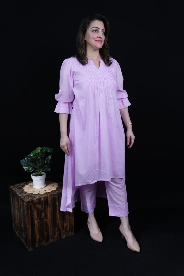 Lilac Mul Set Embroidered - Image 4