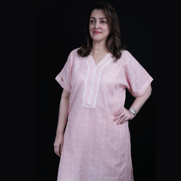 Peach Cotton Suit Set - Image 2